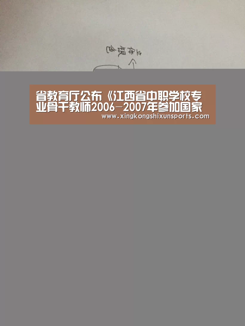 省教育厅公布《江西省中职学校专业骨干教师2006-2007年参加国家级培训安排表》‘星空APP’(图1) 星空体育